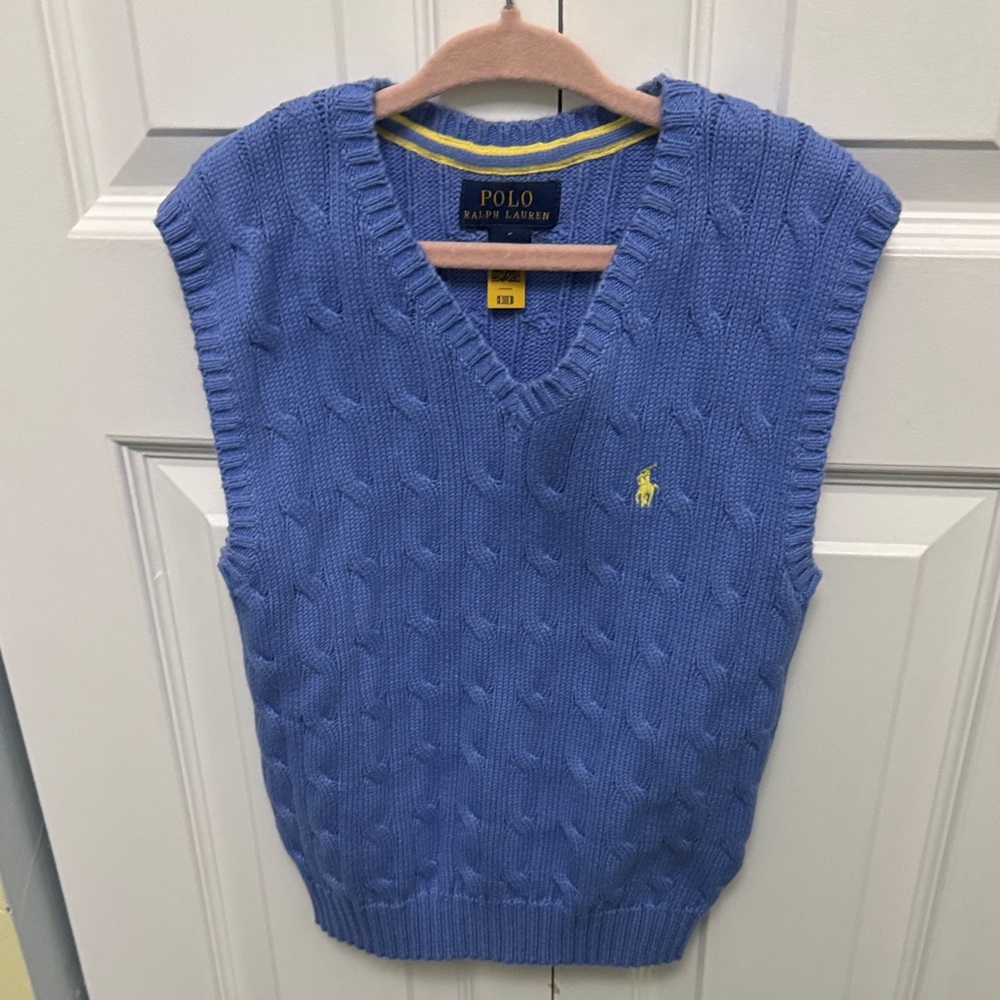 Polo by Ralph Lauren Light Blue Knit Vest
